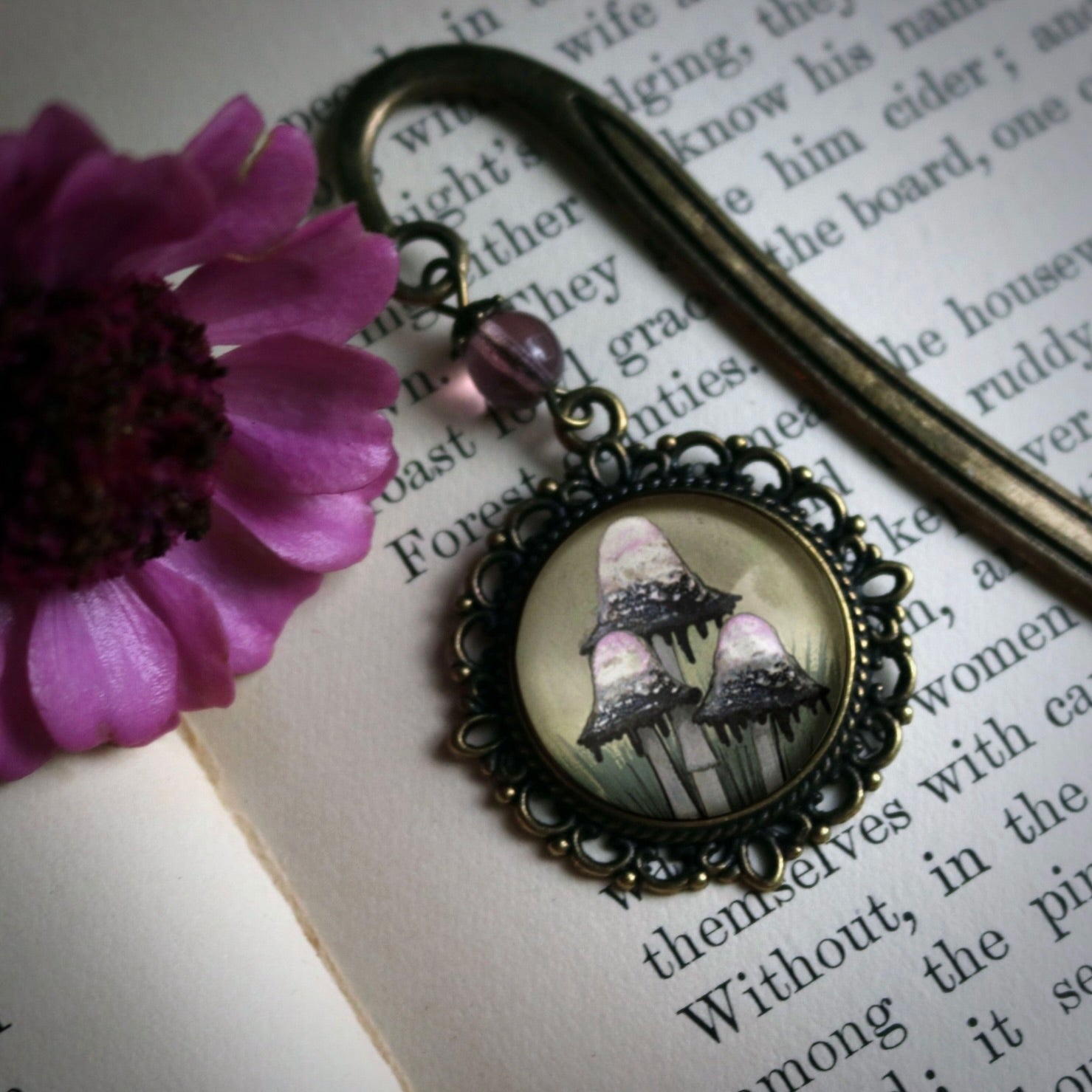 Mushroom Handmade Bookmark