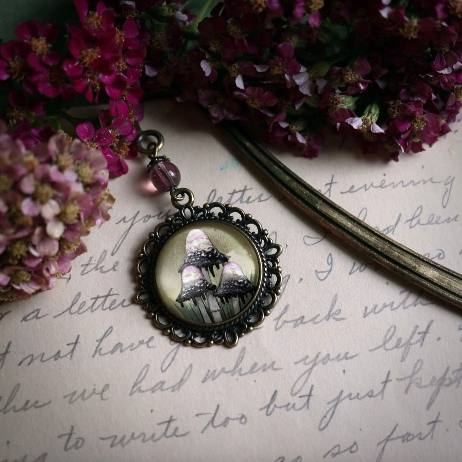 Mushroom Handmade Bookmark