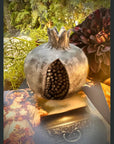 Pomegranate Candle Grey/black Wax