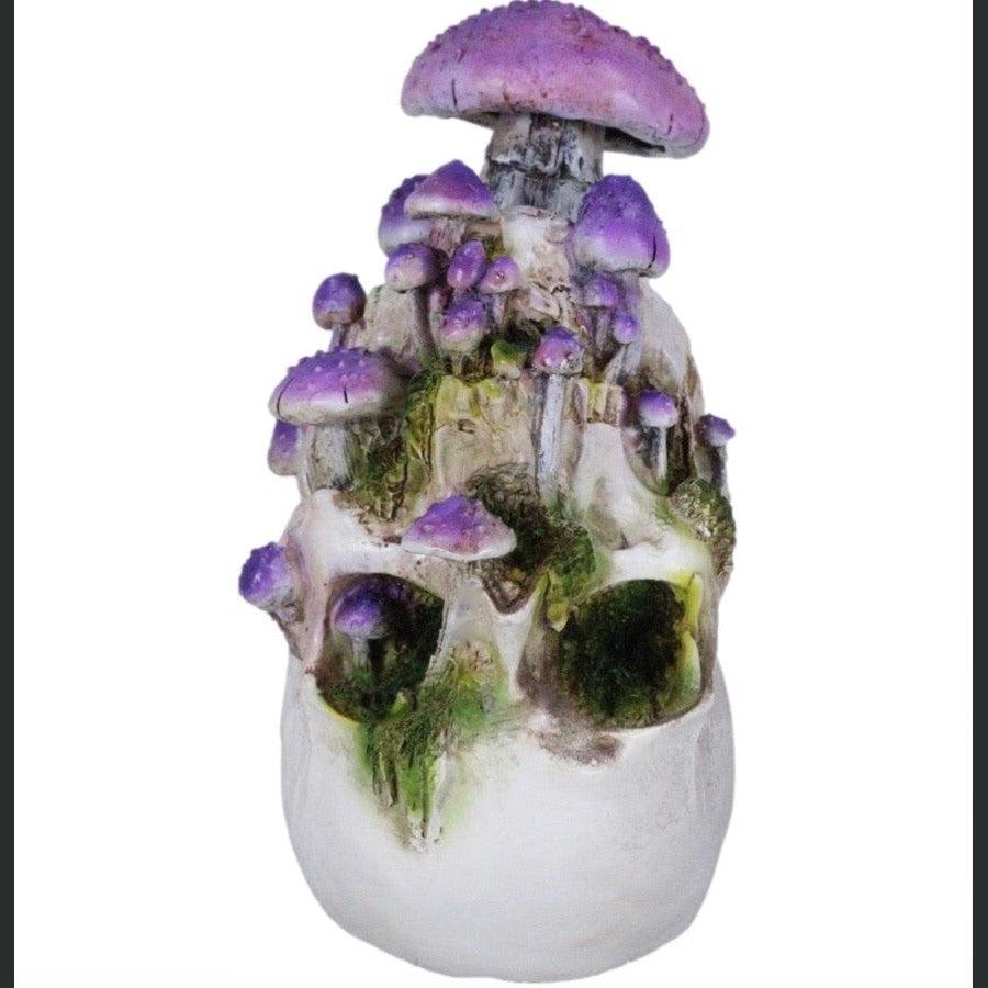 Purple Mushrooms with Skull, Statue - SugarMuses