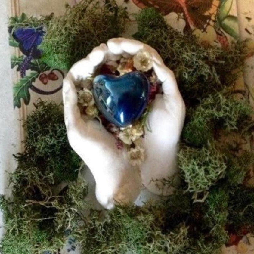 Angel Aura Heart in Offering Hands with Flower Blessings,  - SugarMuses