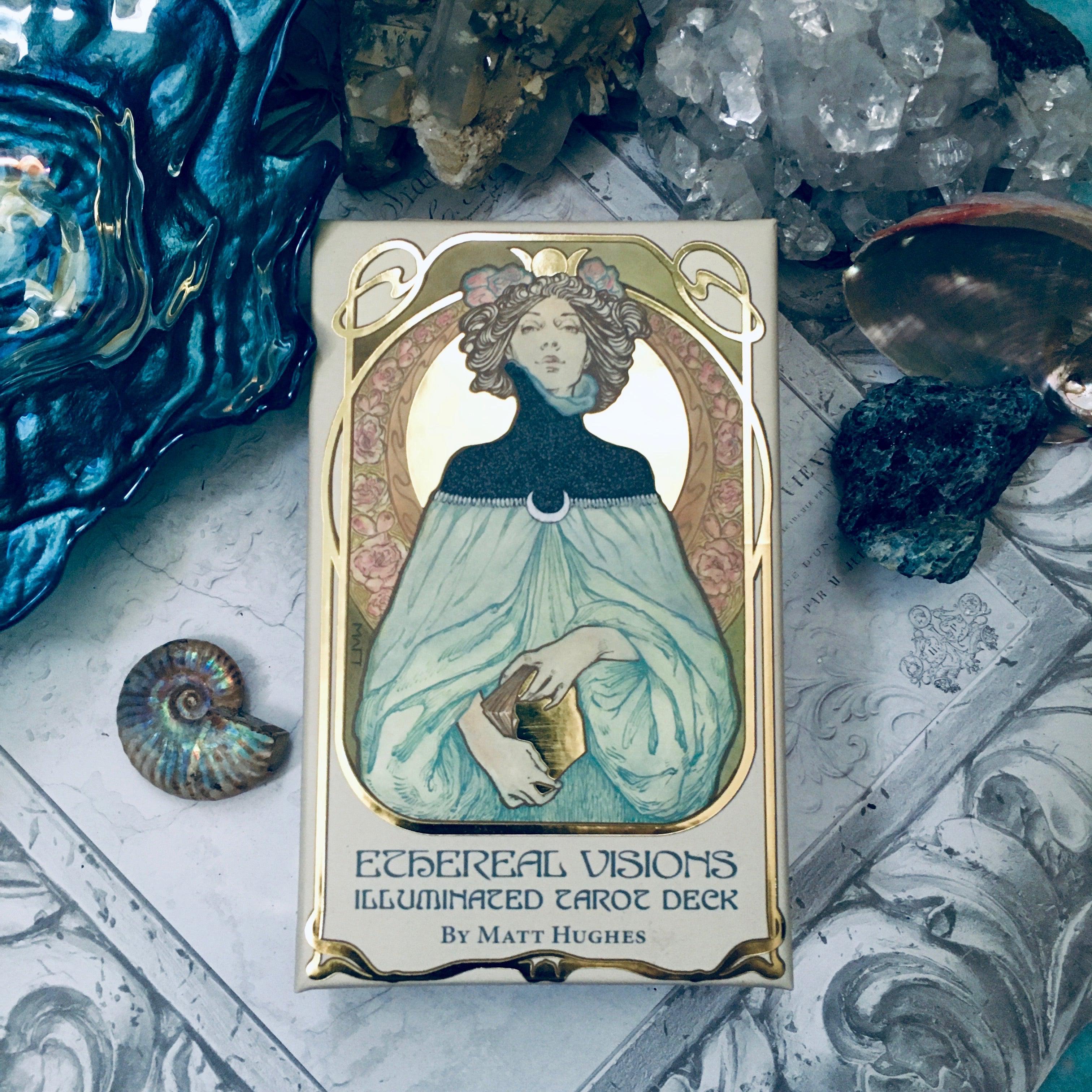 Ethereal Visions Illuminated Tarot Deck by Matt Hughes, Tarot - SugarMuses