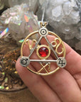 Fire Elemental Talisman Necklace, - SugarMuses