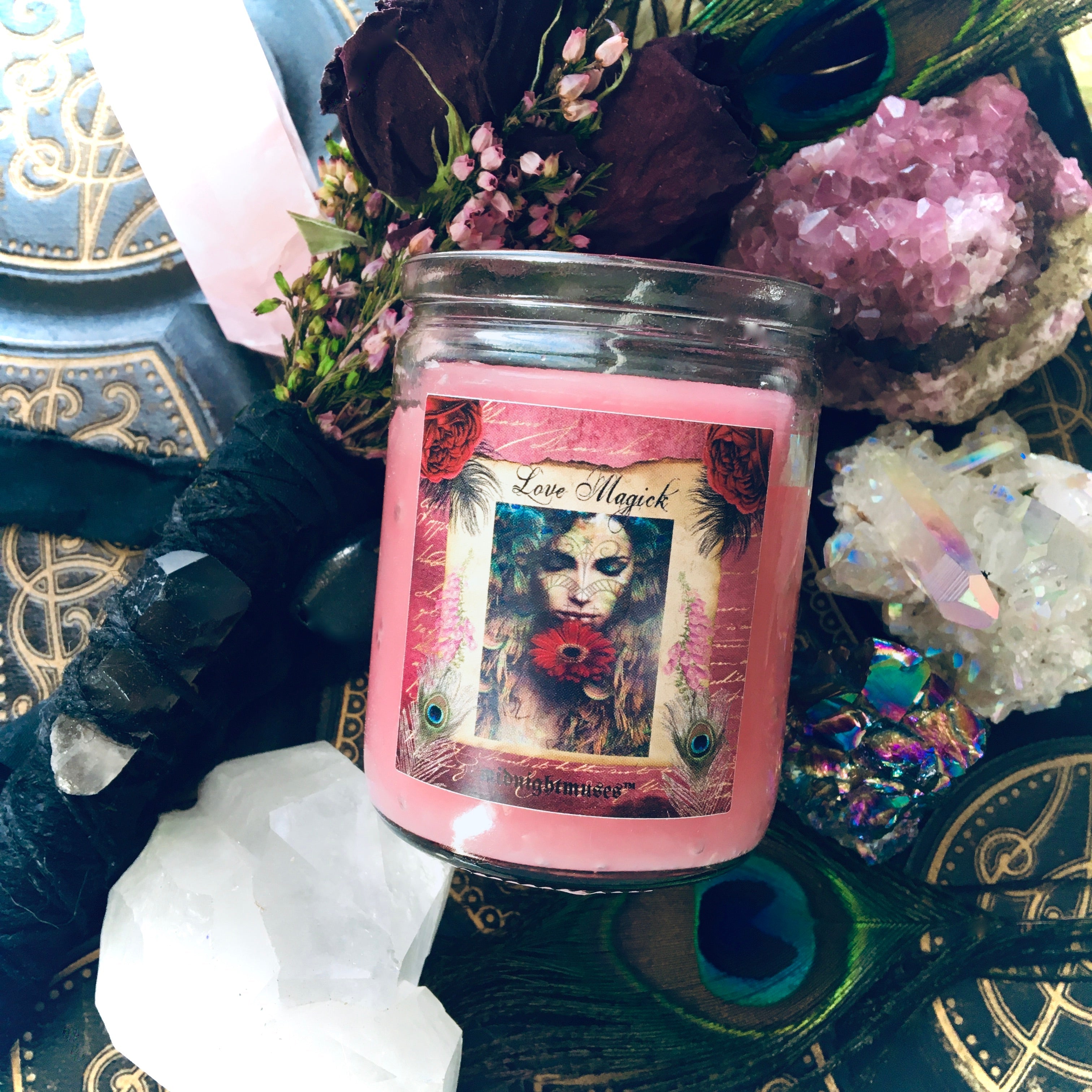 Love Magick Pink Candle, spell candles - SugarMuses