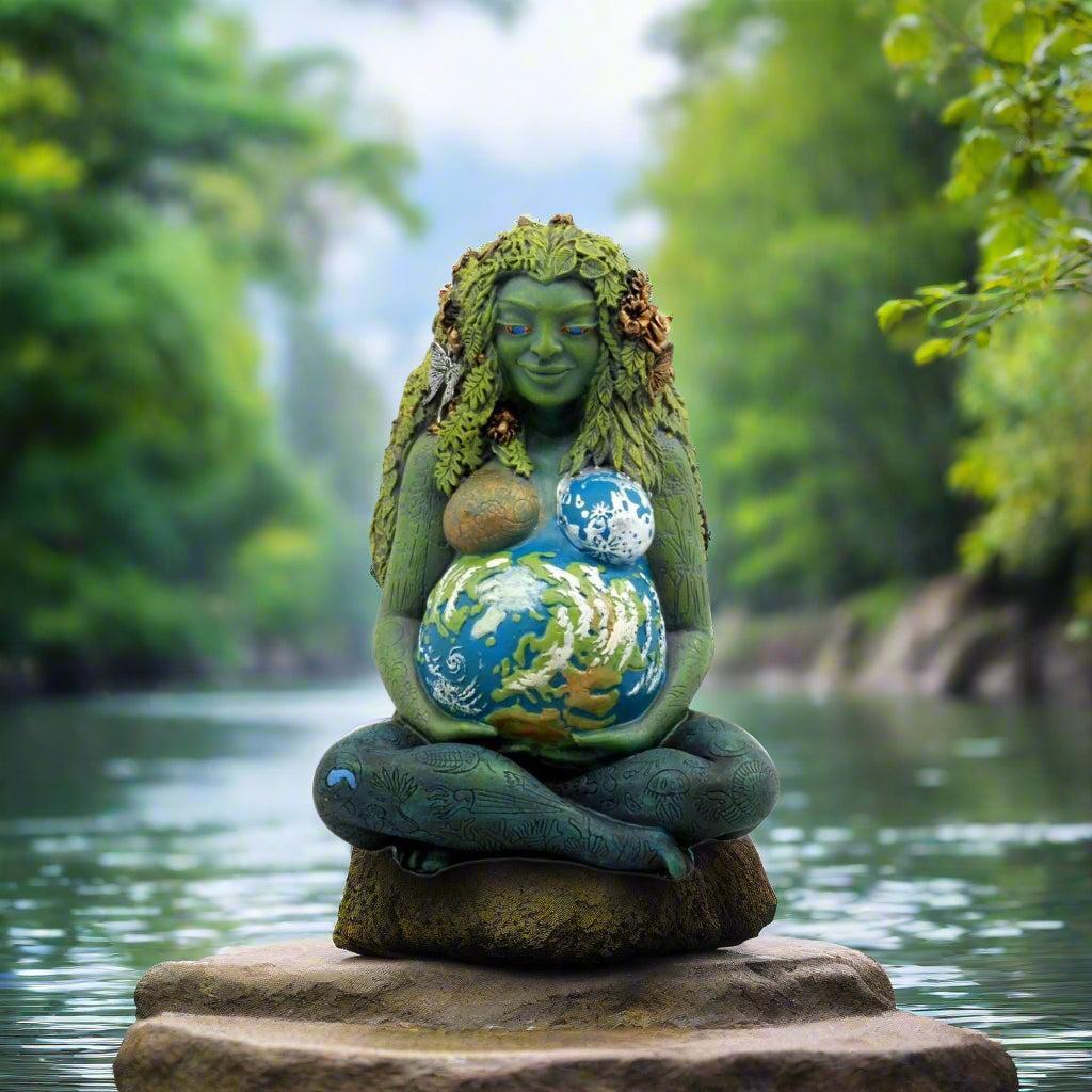 Oberon Zell’s masterpiece, The Millennial Gaia, statue - SugarMuses