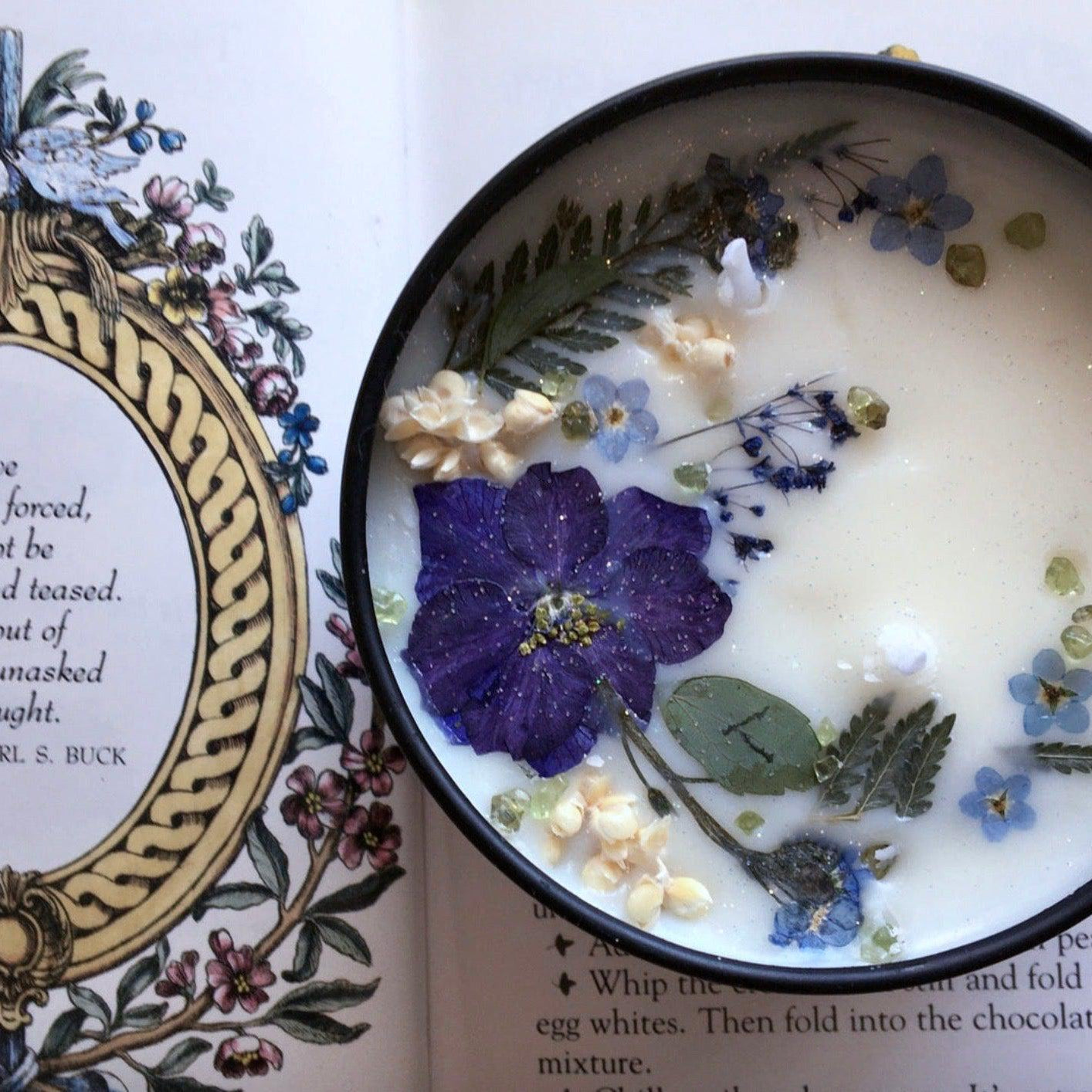 Violet &amp; Forget Me Not Candle,  - SugarMuses
