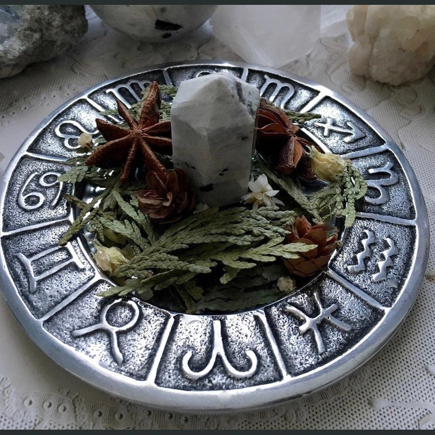 Zodiac Altar Dish for Crystals, Offerings, Candles,  - SugarMuses