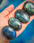 High Flash Labradorite Palm Stones, Metaphysical - SugarMuses