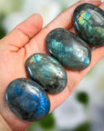 High Flash Labradorite Palm Stones, Metaphysical - SugarMuses