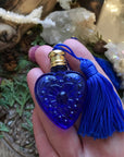 Blue Crystal Heart Perfume Bottle - Choose Your Perfume, perfume oil - SugarMuses