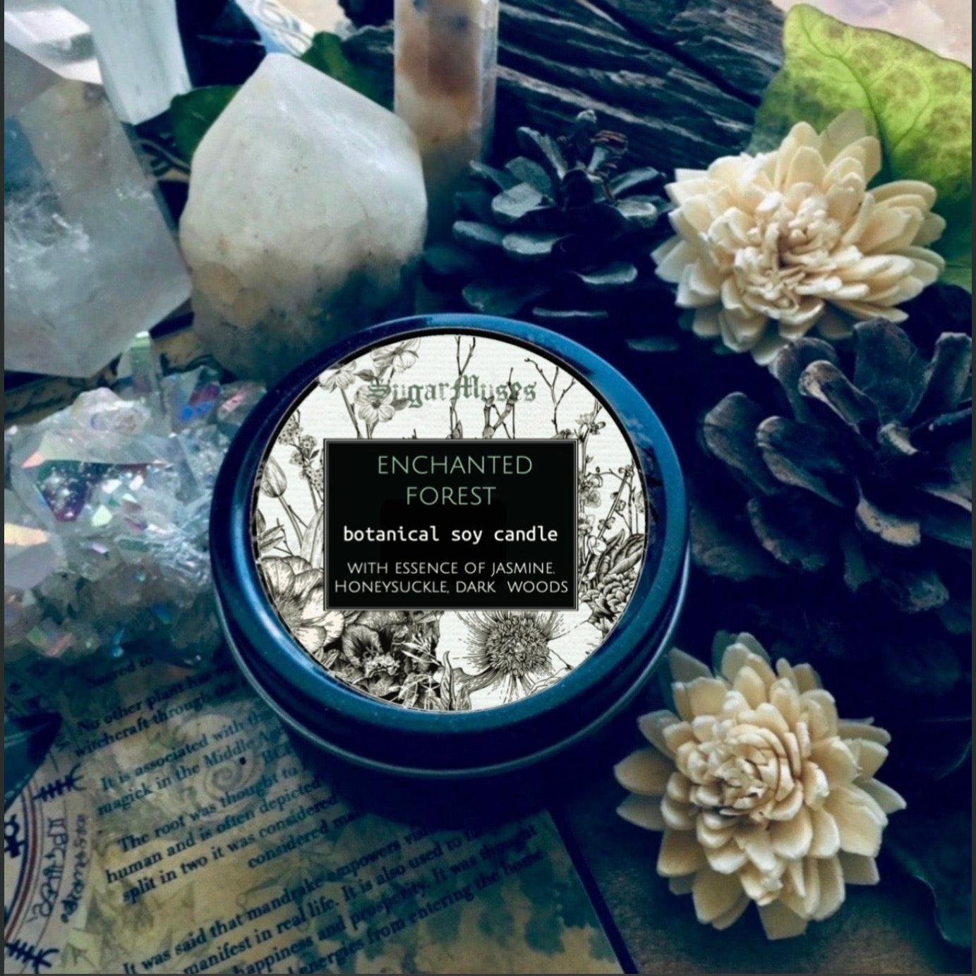 Enchanted Forest Candle, Botanical Collection - SugarMuses