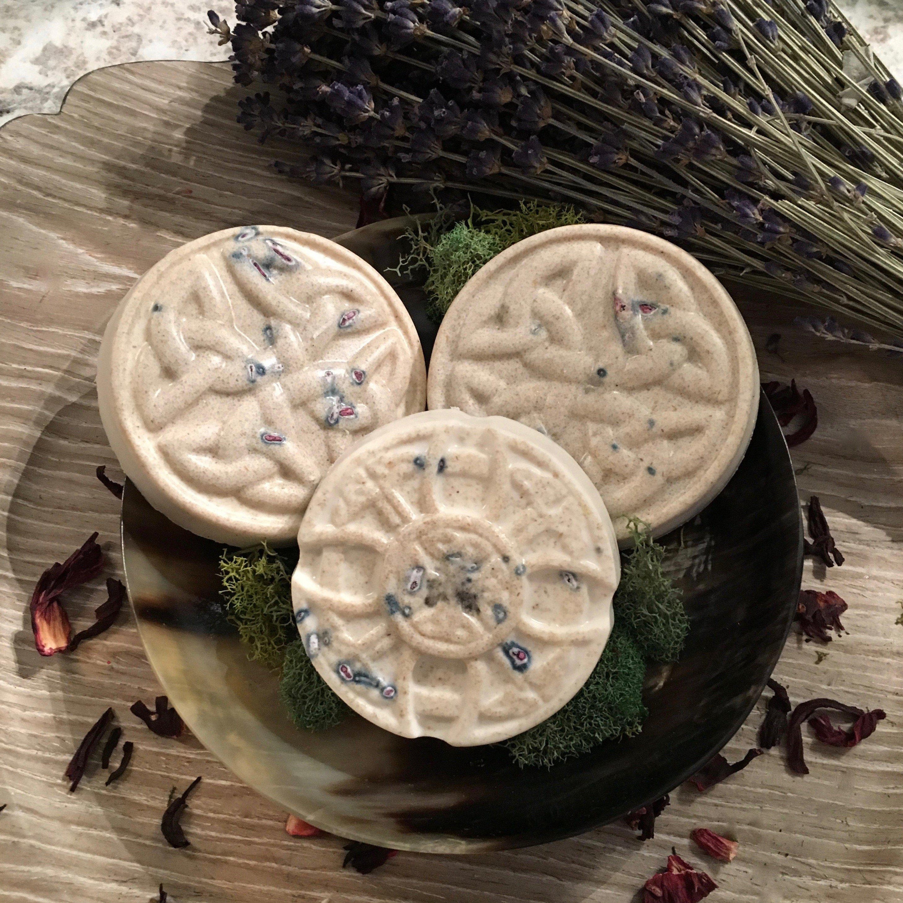 Jasmine Handmade Soap with Hibiscus, Oatmeal/ Aloe Vera, organic handmade soap - SugarMuses