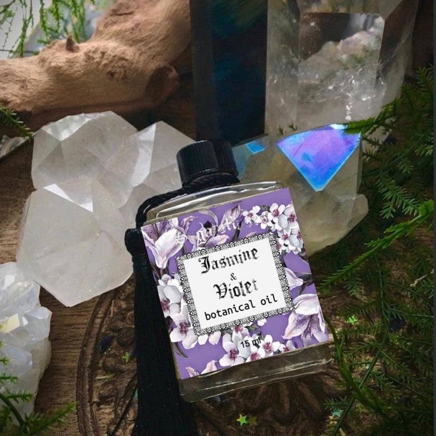 Jasmine &amp; Violet Botanical Perfume Oil, Botanical Collection - SugarMuses