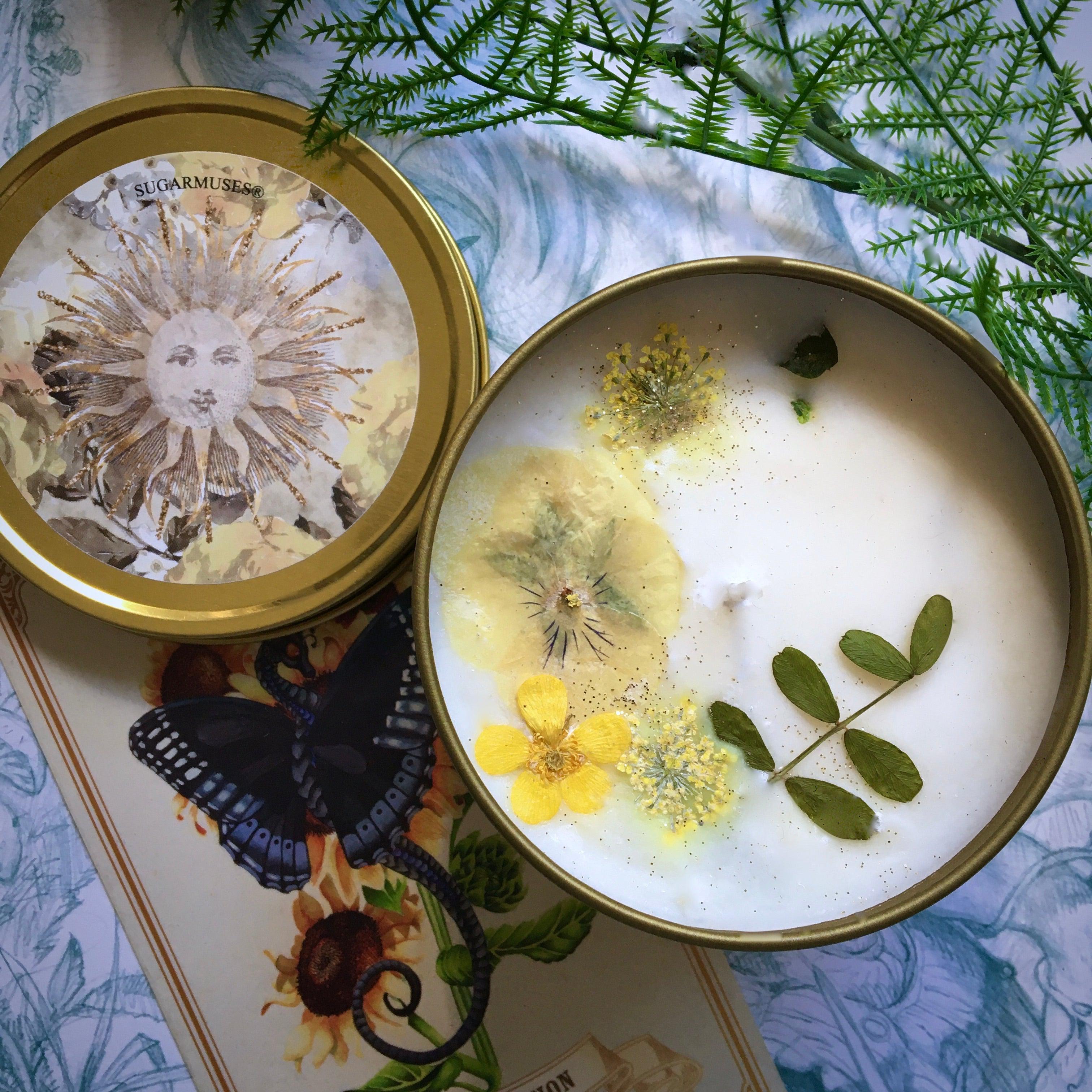 Litha Summer Candle- Lemon, Verbena and Woods,  - SugarMuses