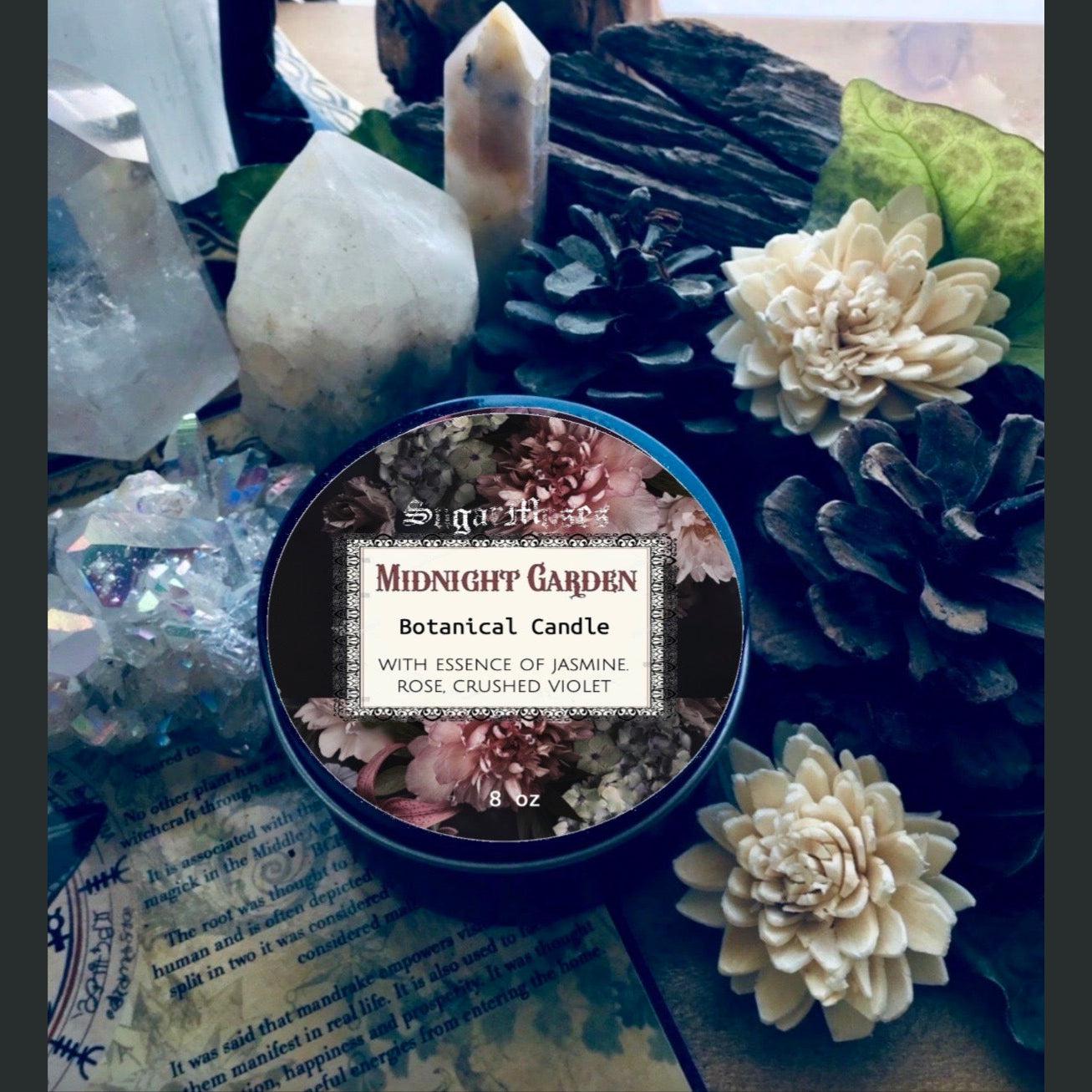 Midnight Garden Botanical Candle, Botanical Collection - SugarMuses