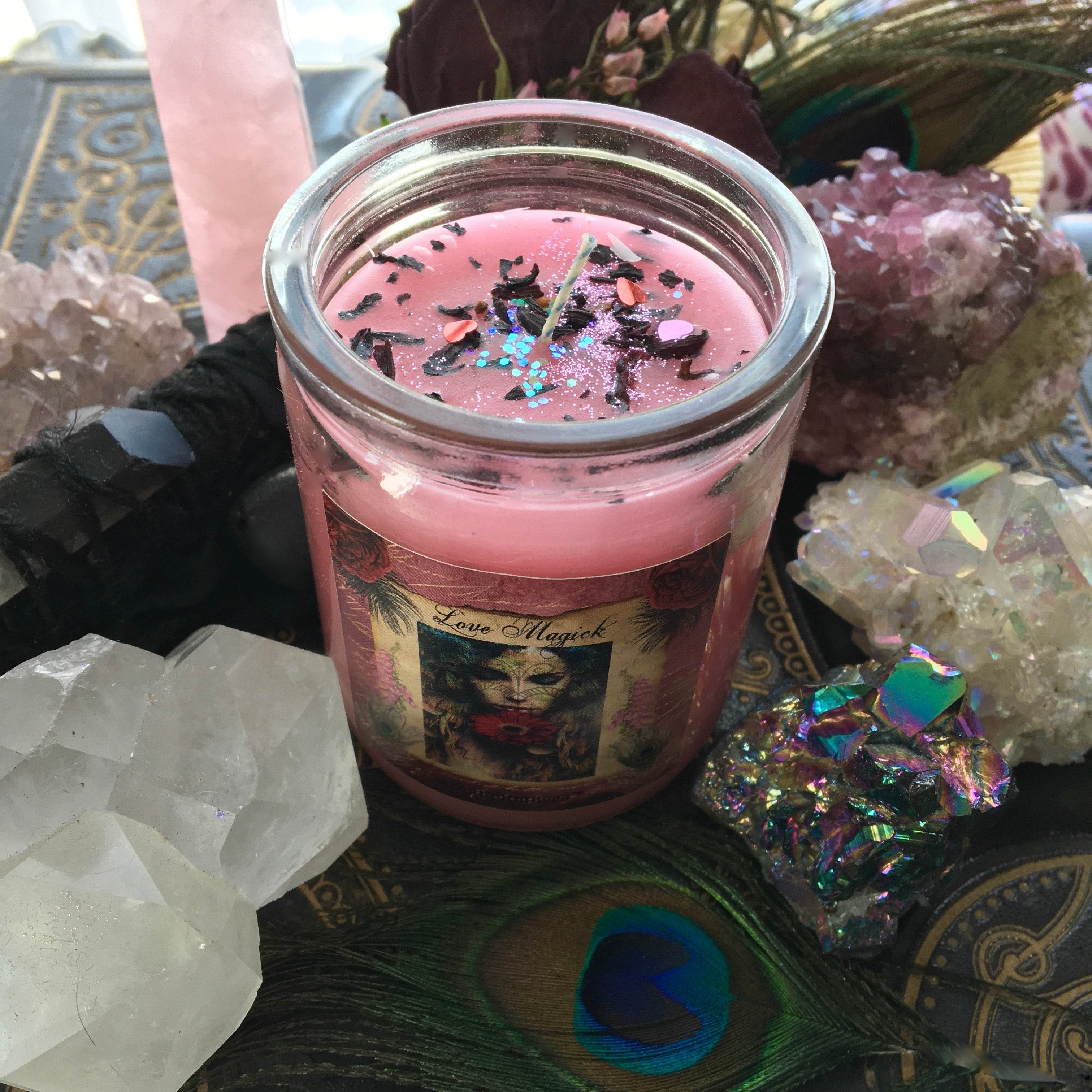 Love Magick Pink Candle, spell candles - SugarMuses