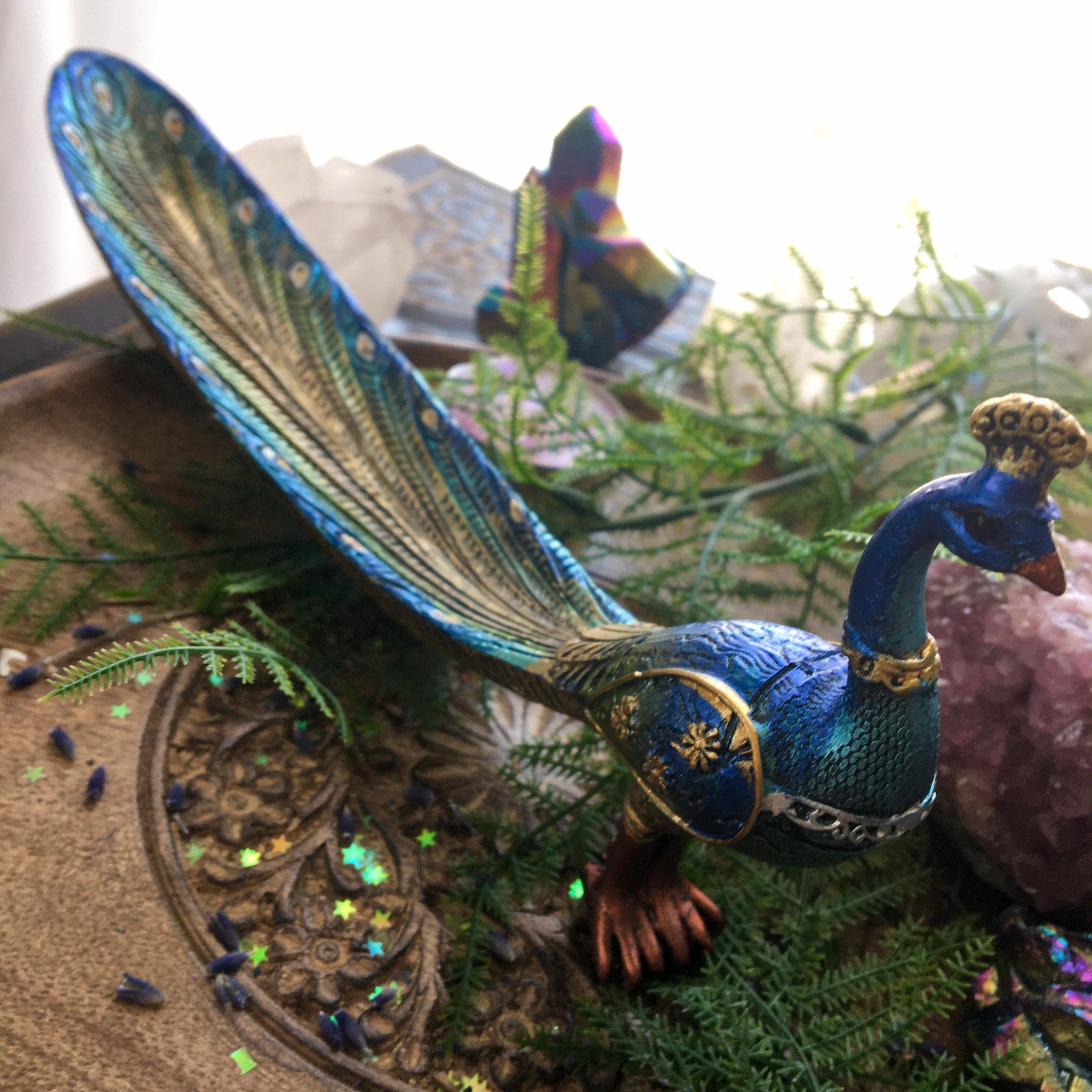 Peacock Incense Holder, incense holder - SugarMuses