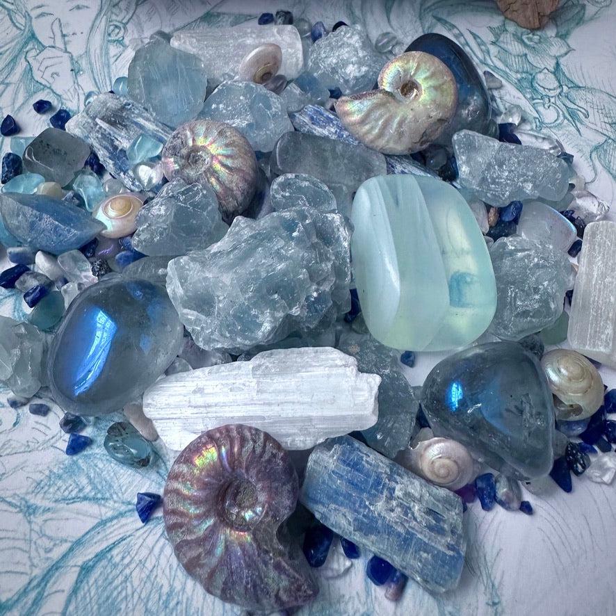 Sea Nymph Crystal Confetti - For Cleansing and Intuition,  - SugarMuses