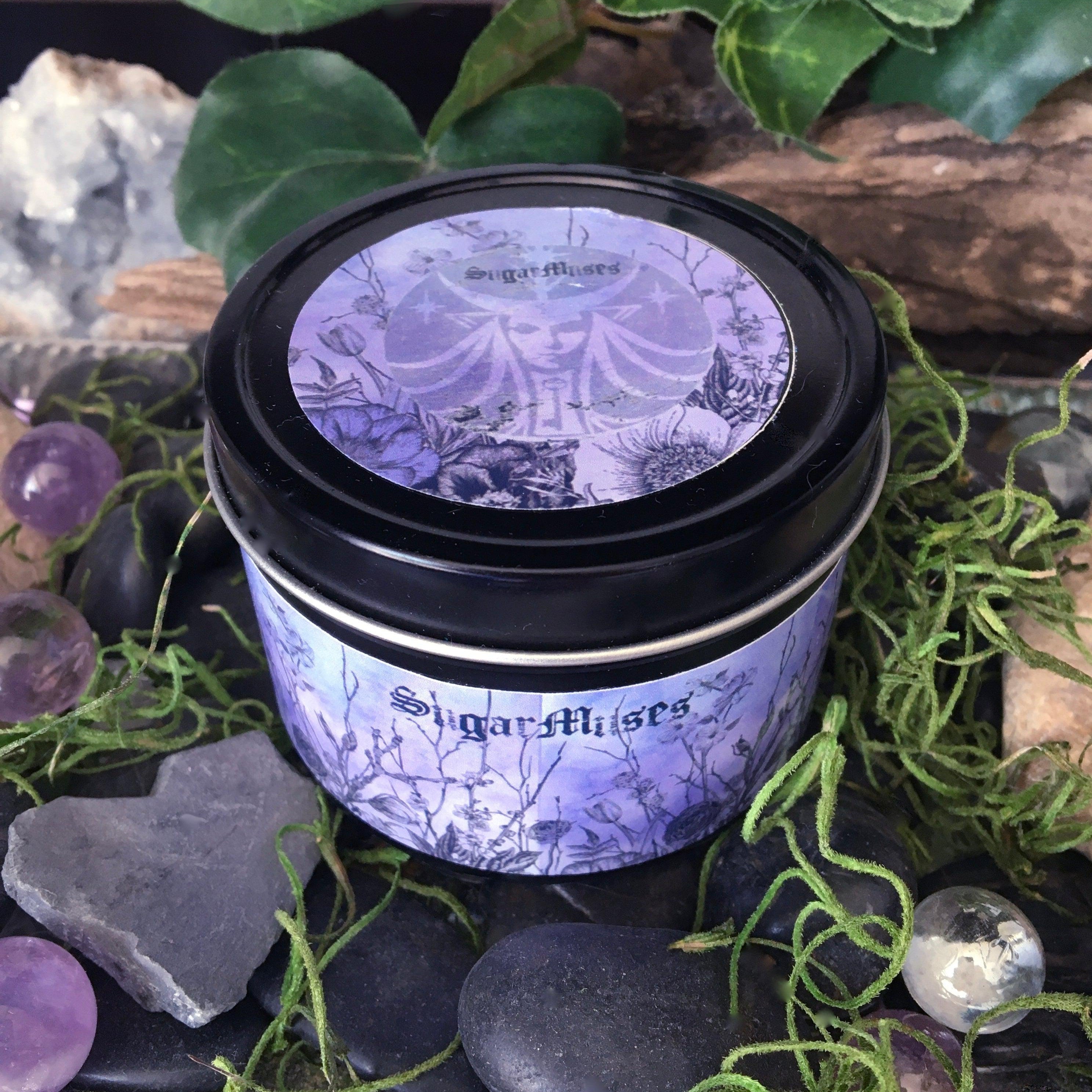 SugarMuses Signature Candle 8 oz. - For Empowerment, Goddess Energy and Self Care, spell candles - SugarMuses