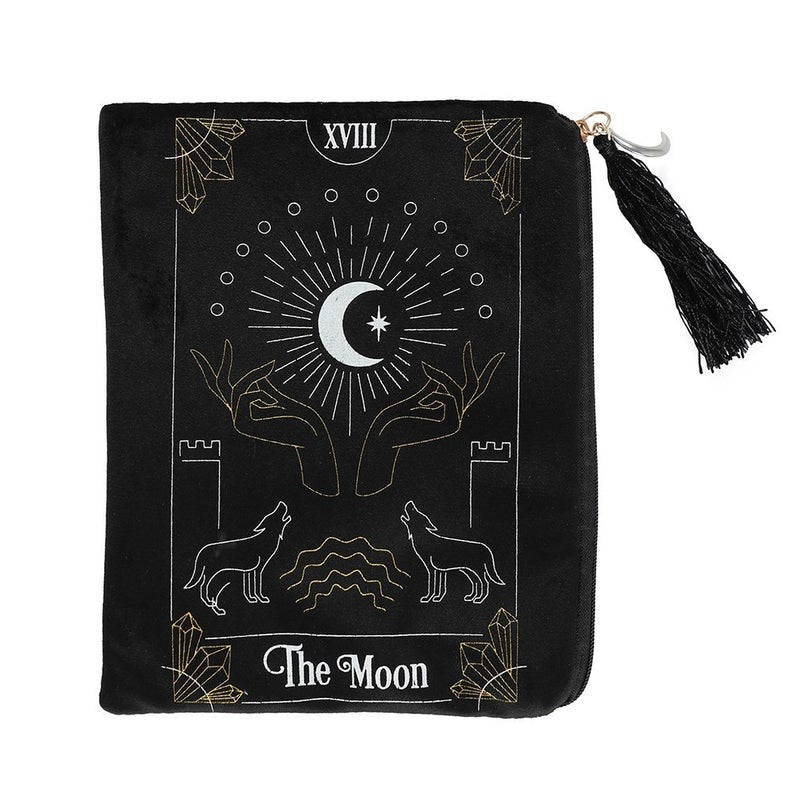 The Moon Velvet Tarot Bag, tarot bag - SugarMuses