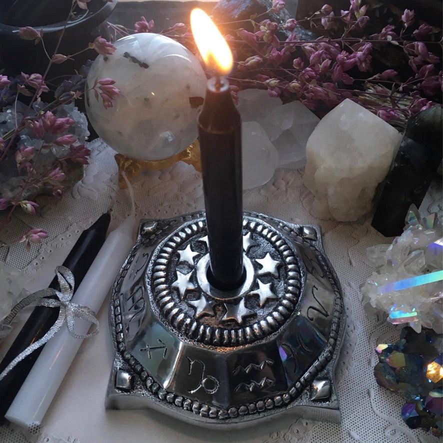 Zodiac Metal Incense Cone Burner/ Chime Candle Holder,  - SugarMuses